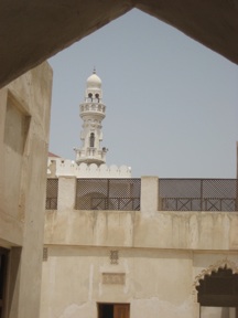 View of the modern mosque next door